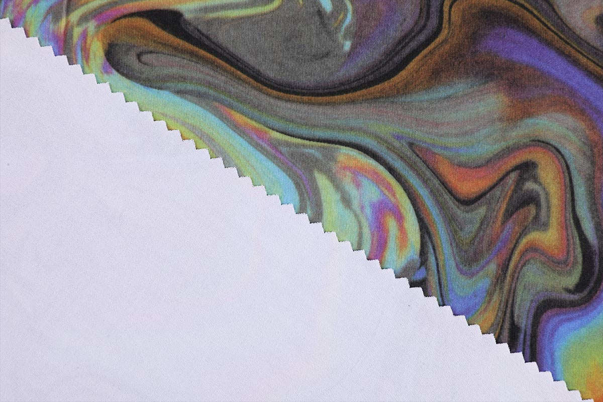 緯編滌亞光印花 90%滌綸+10%氨綸